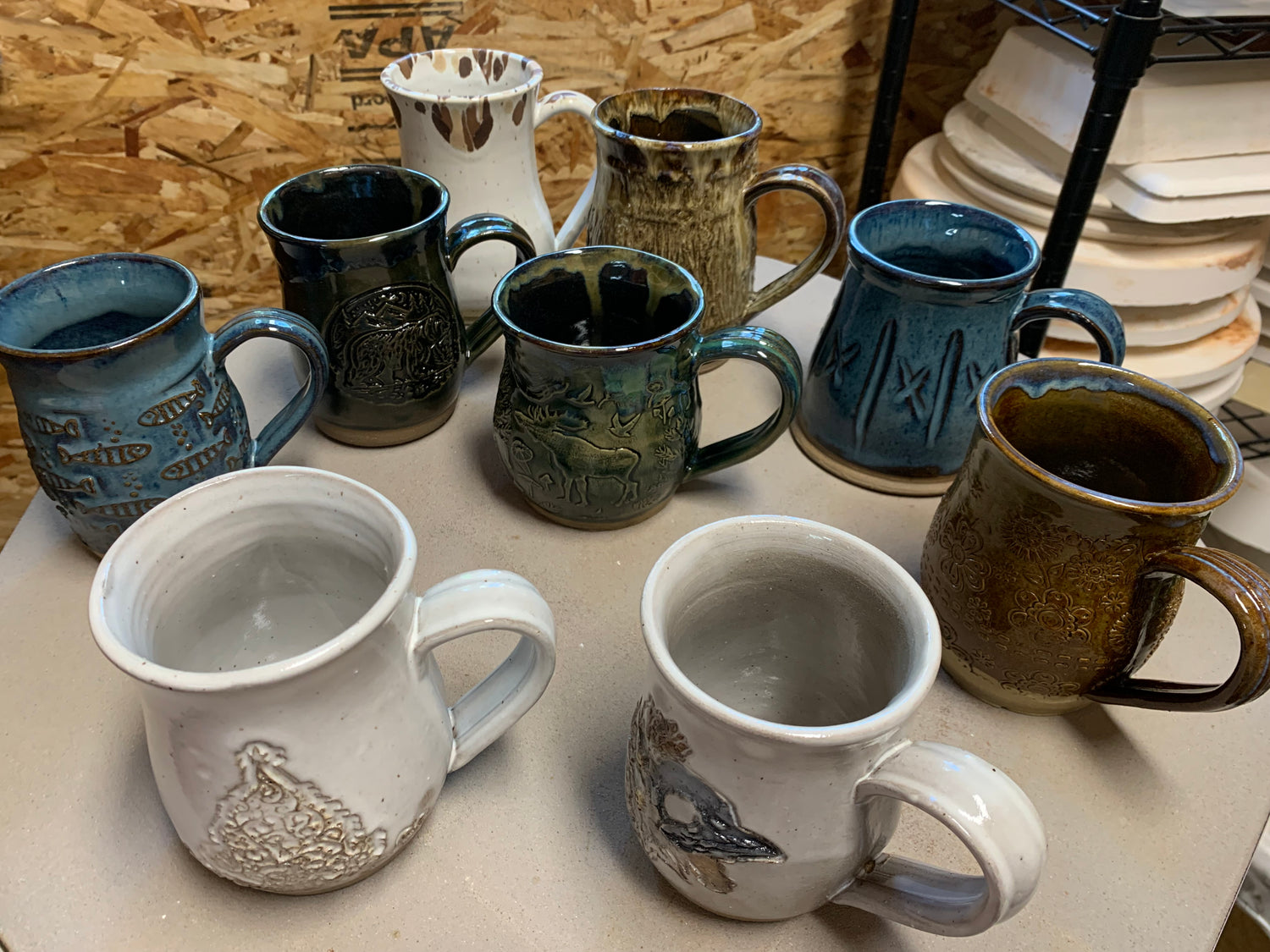 Pottery (Ceramic) Mugs and Cups