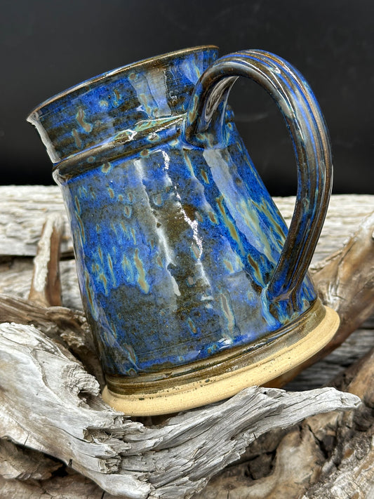 Tankard in Brown, Blue and Green approximately 24 ounces (TS0101)